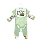 Construction Truck 4 Piece Baby Outfit Set – 100% Cotton
