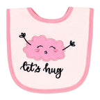 Pink “Let’s Hug” 5 Piece Baby Outfit Gift Set 0–6 Months – 100% Cotton