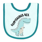 Dinosaur Baby Bibs and Socks Set – 3 Bibs + 2 Pairs Socks, Soft Cotton Blend
