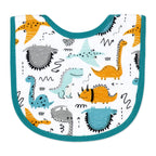 Dinosaur Baby Bibs and Socks Set – 3 Bibs + 2 Pairs Socks, Soft Cotton Blend