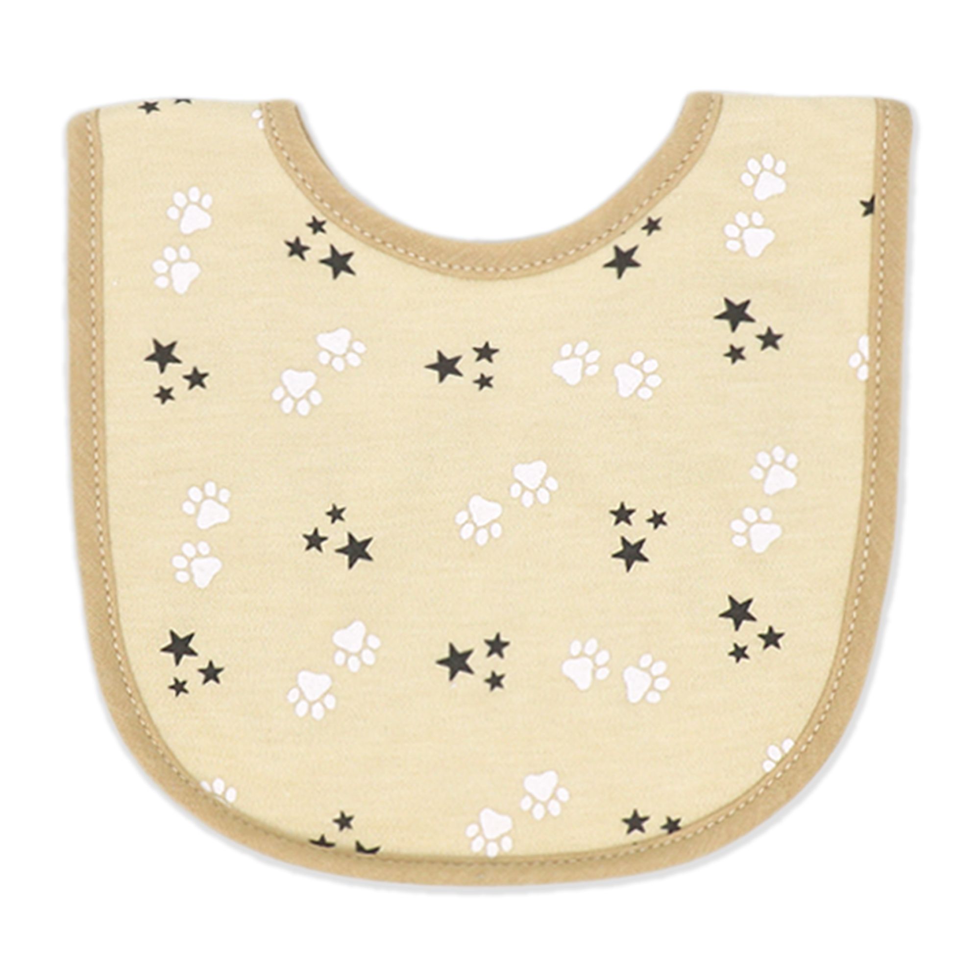 Bear Print Baby Bibs & Socks Set – 3 Bibs + 2 Socks, Soft Cotton Blend