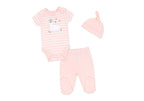 3 Piece Pink Llama Baby Outfit Set-100% cotton