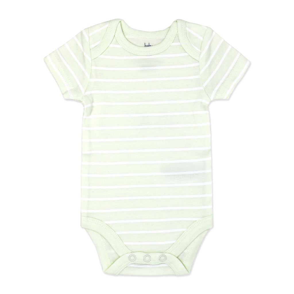 Body bébé à rayures menthe – 100 % coton
