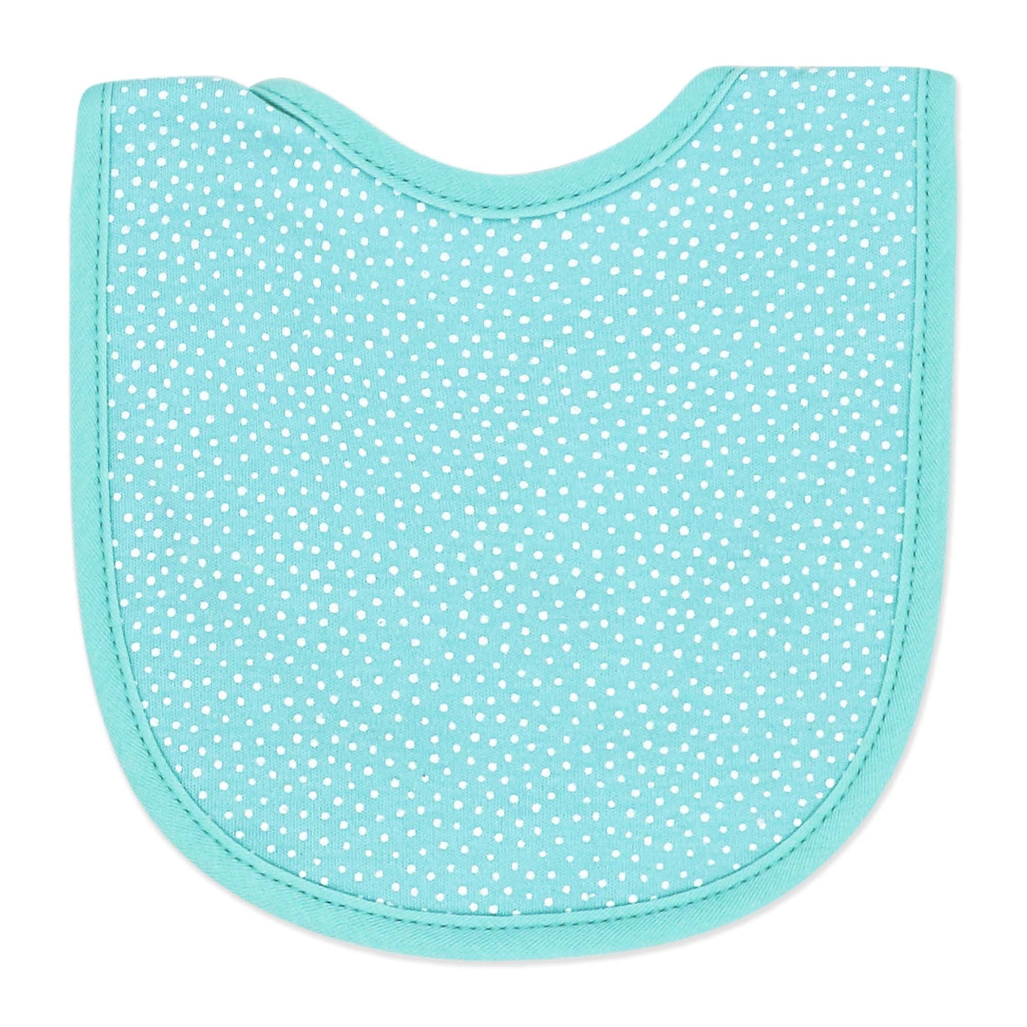 Ice Cream Baby Bibs 4-Pack – Soft Cotton Blend Terry Back Feeding Bib Set