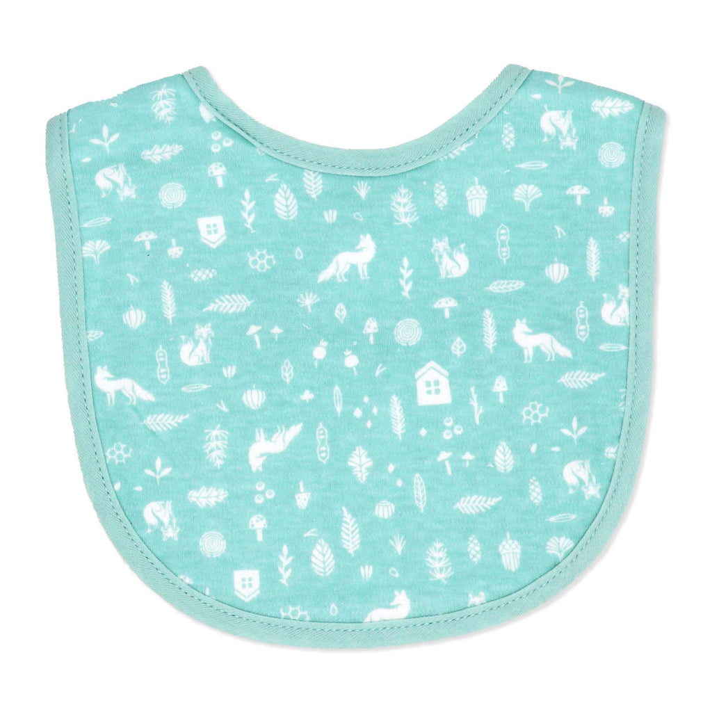 Fox Print Baby Bibs 4-Pack – Soft Cotton Blend Feeding & Drool Bib Set