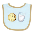 Milk & Cookies Baby Bibs 4-Pack – Soft Cotton Blend Front with Terry Backing