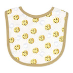 Milk & Cookies Baby Bibs 4-Pack – Soft Cotton Blend Front with Terry Backing