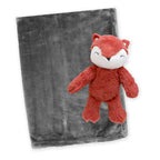 Terracotta Fox Plush Activity Toy & Baby Blanket Set – 100% Polyester, 30" x 36"