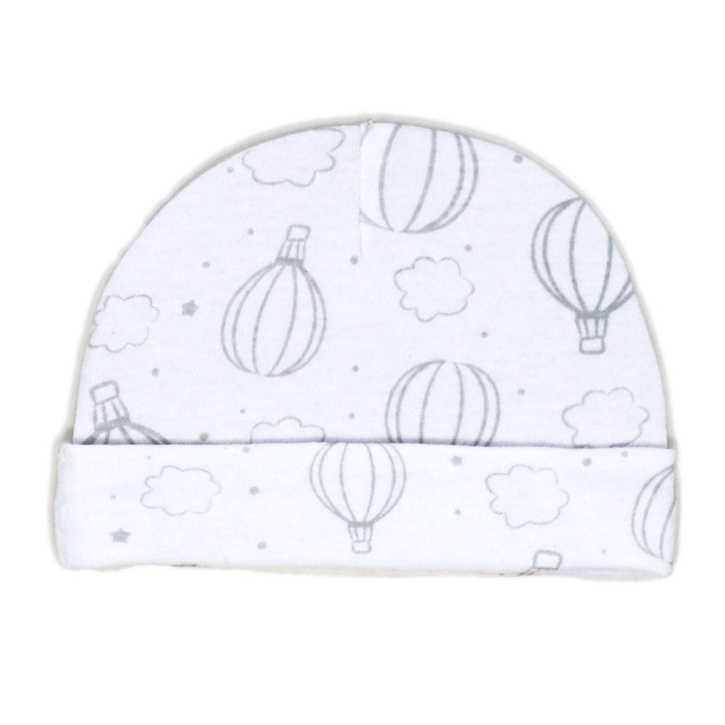 100% Organic Cotton Baby Hats & Mittens Set 0–6M – 2 Caps + 3 Scratch Mitts