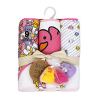 Duck Baby Bath Set – 100% Polyester Hooded Towel, Washcloths & BPA-Free Bath Toys