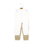 2-Pack 100% Organic Cotton Baby Cuffed Pajama Pants – Neutral Beige & Cream