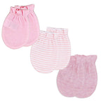 3-Pack 100% Organic Cotton Baby Mittens