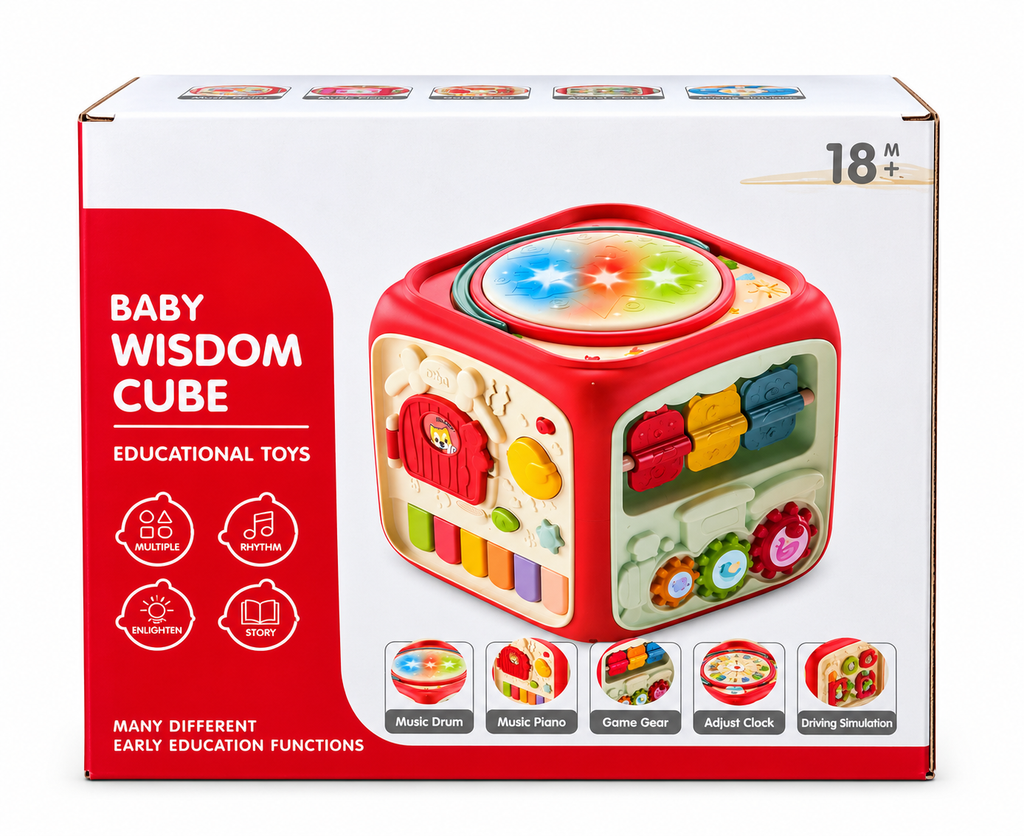 Baby Wisdom Cube – 5-in-1 Musical Educational Activity Toy for Toddlers
