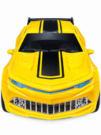 Transforming Robot Sports Car Toy – 2-in-1 Yellow Robot Car with Lights &amp; Sound (3+ Years)
