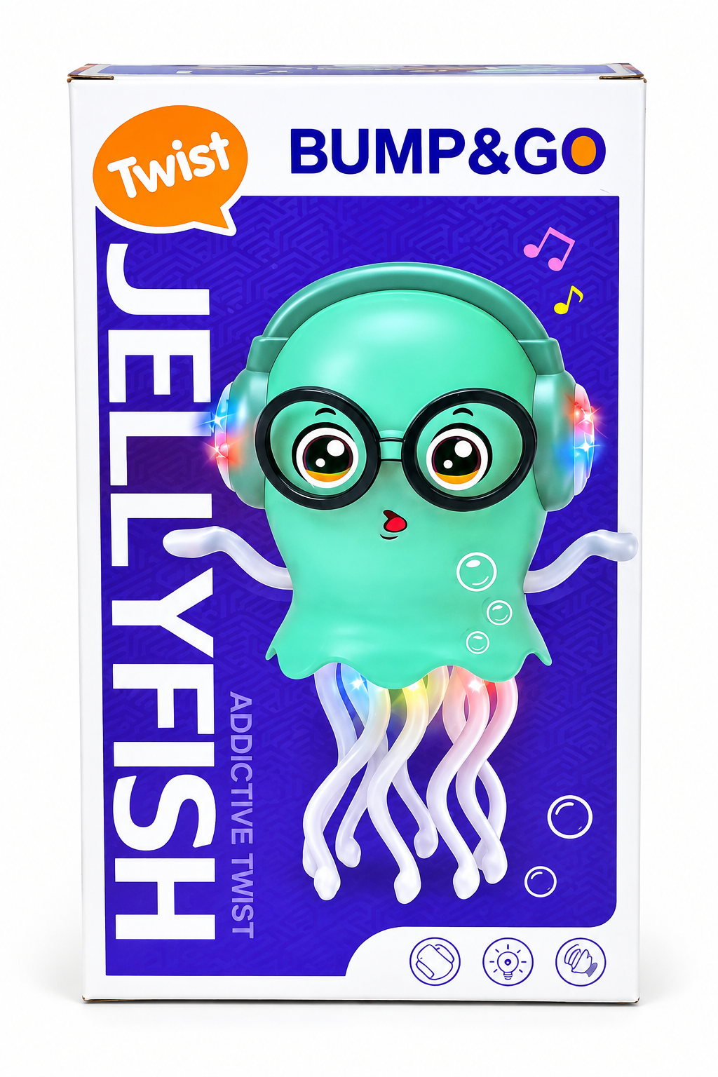 Dancing Jellyfish Toy – Bump &amp; Go Musical LED Light-Up Jellyfish