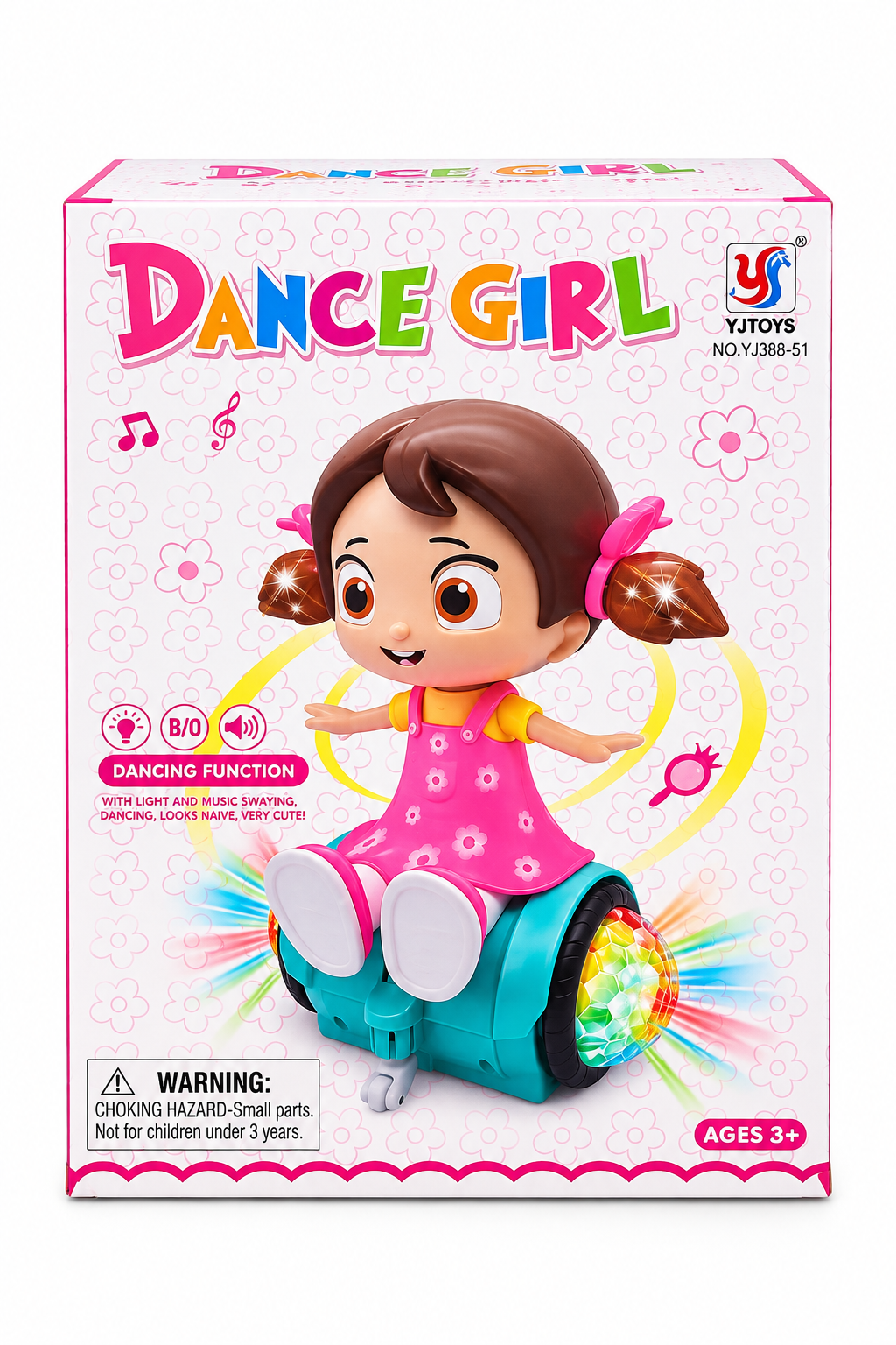 Dancing Girl Musical Doll with LED Lights &amp; Moving Action – Interactive Toy for Kids