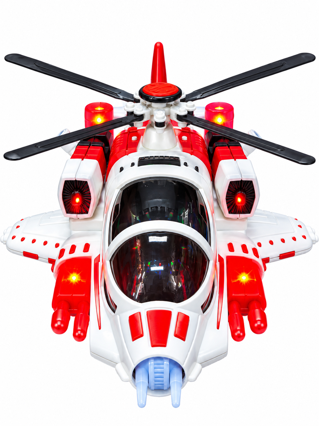 High-Speed Fighter Helicopter Toy – 360° Rotating Electric Helicopter with Lights &amp; Sound 3+