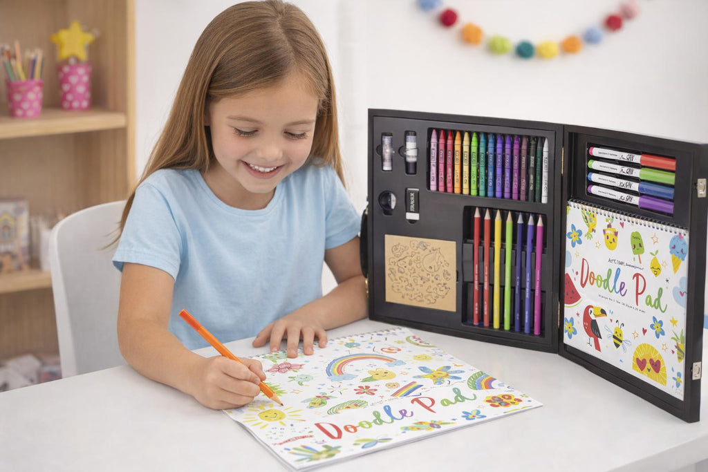 Doodle + Create 33‑Piece Colorable Art Case