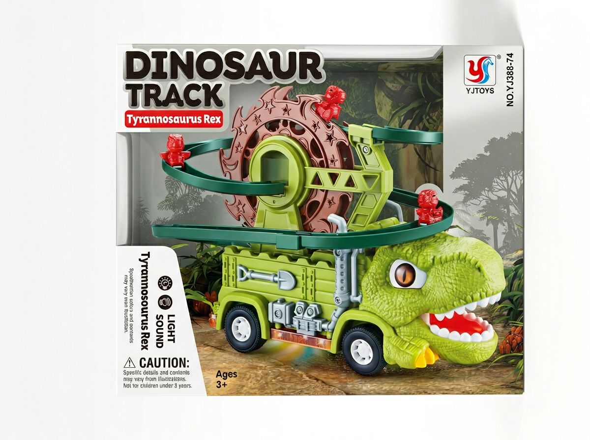Dinosaur Track Toy – Tyrannosaurus Rex Light & Sound Truck (Ages 3+)