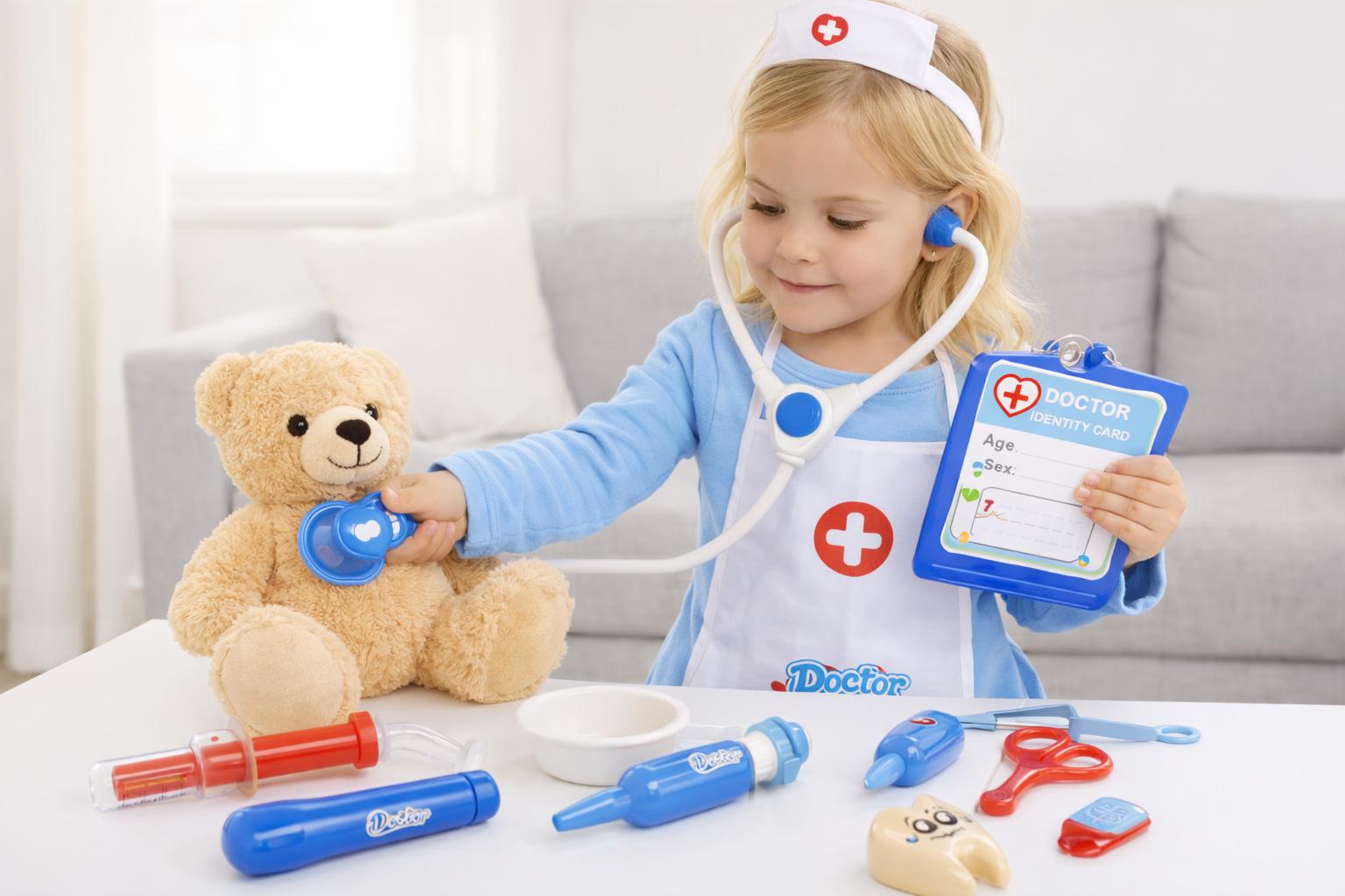 Kids Doctor Medical Play Set (Blue) – Pretend Doctor Kit Toy (Ages 3+)