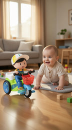 Stunt Tricycle Boy Toy – 360° Rotating Lights & Music (Age 3+)