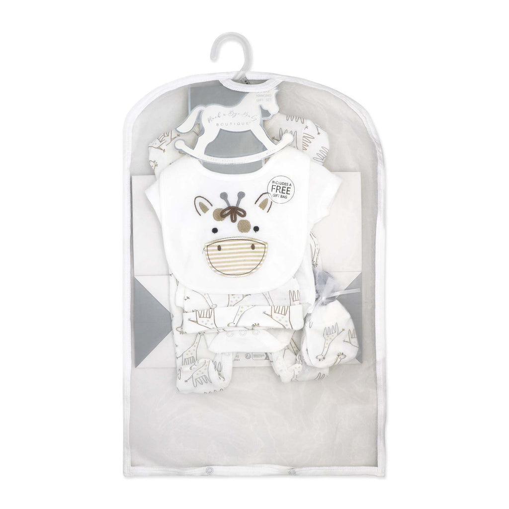 Giraffe 5 Piece Baby Layette Gift Set – 100% Cotton