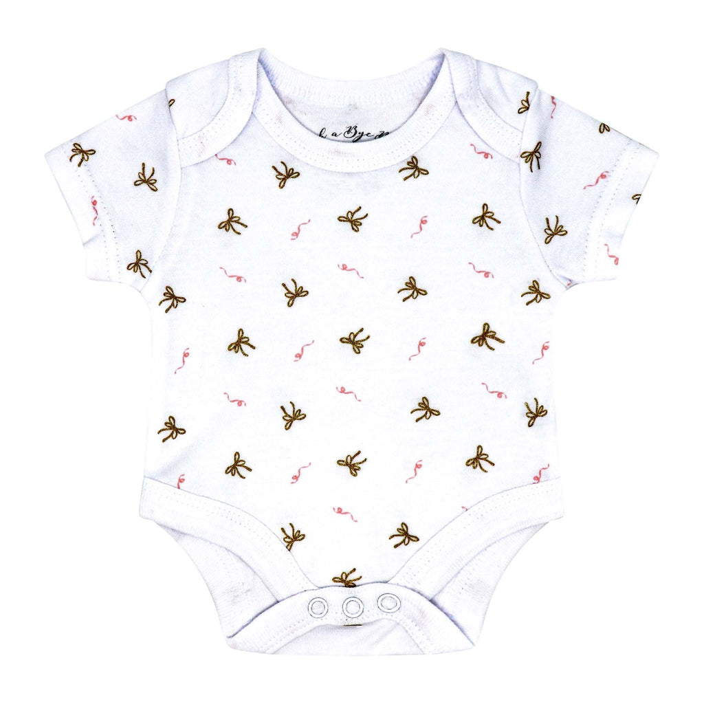 Pink Floral Princess 5 Piece Baby Girl Layette Gift Set – 100% Cotton