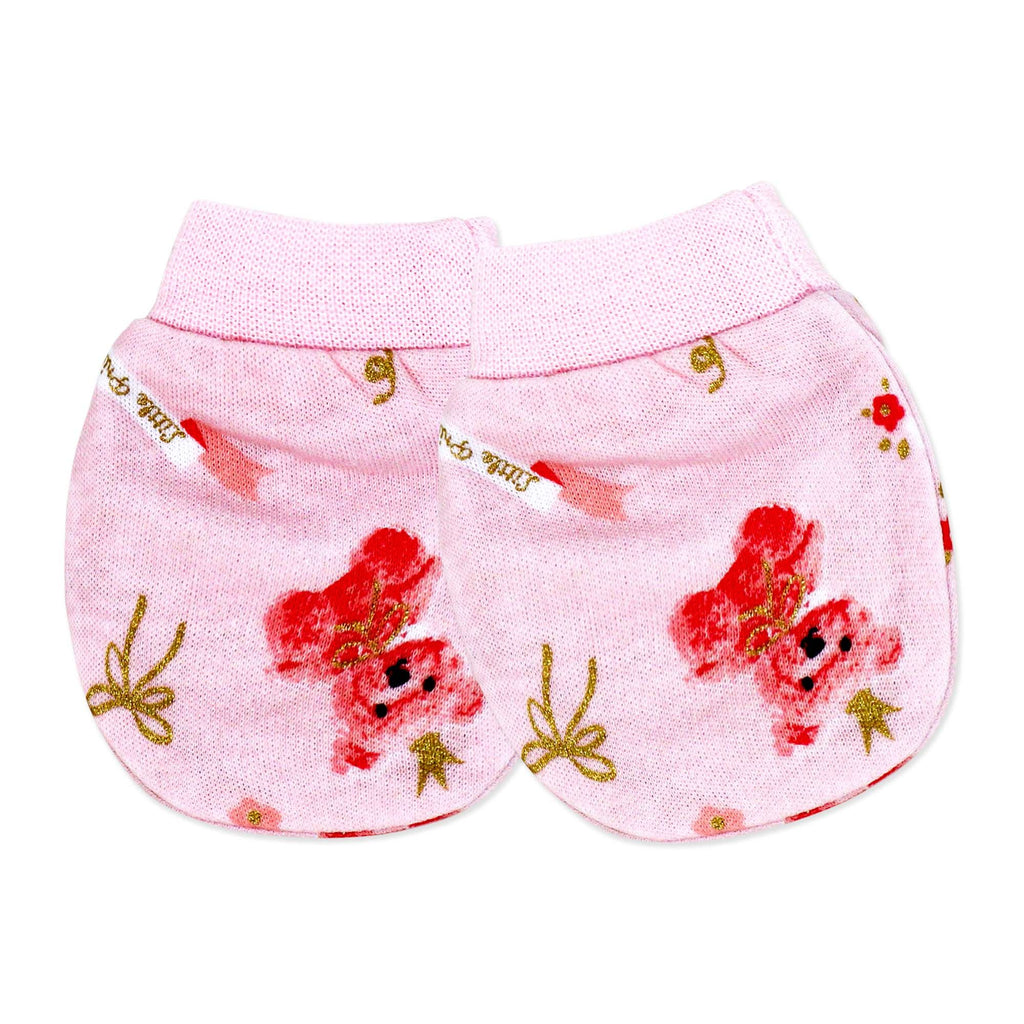 Pink Floral Princess 5 Piece Baby Girl Layette Gift Set – 100% Cotton