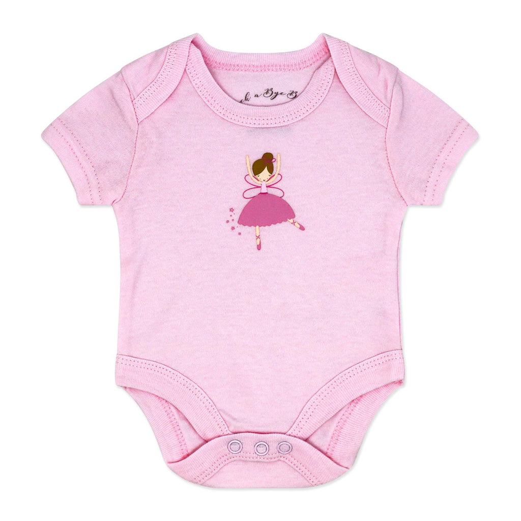 Pink Ballerina 5 Piece Baby Girl Layette Gift Set – 100% Cotton