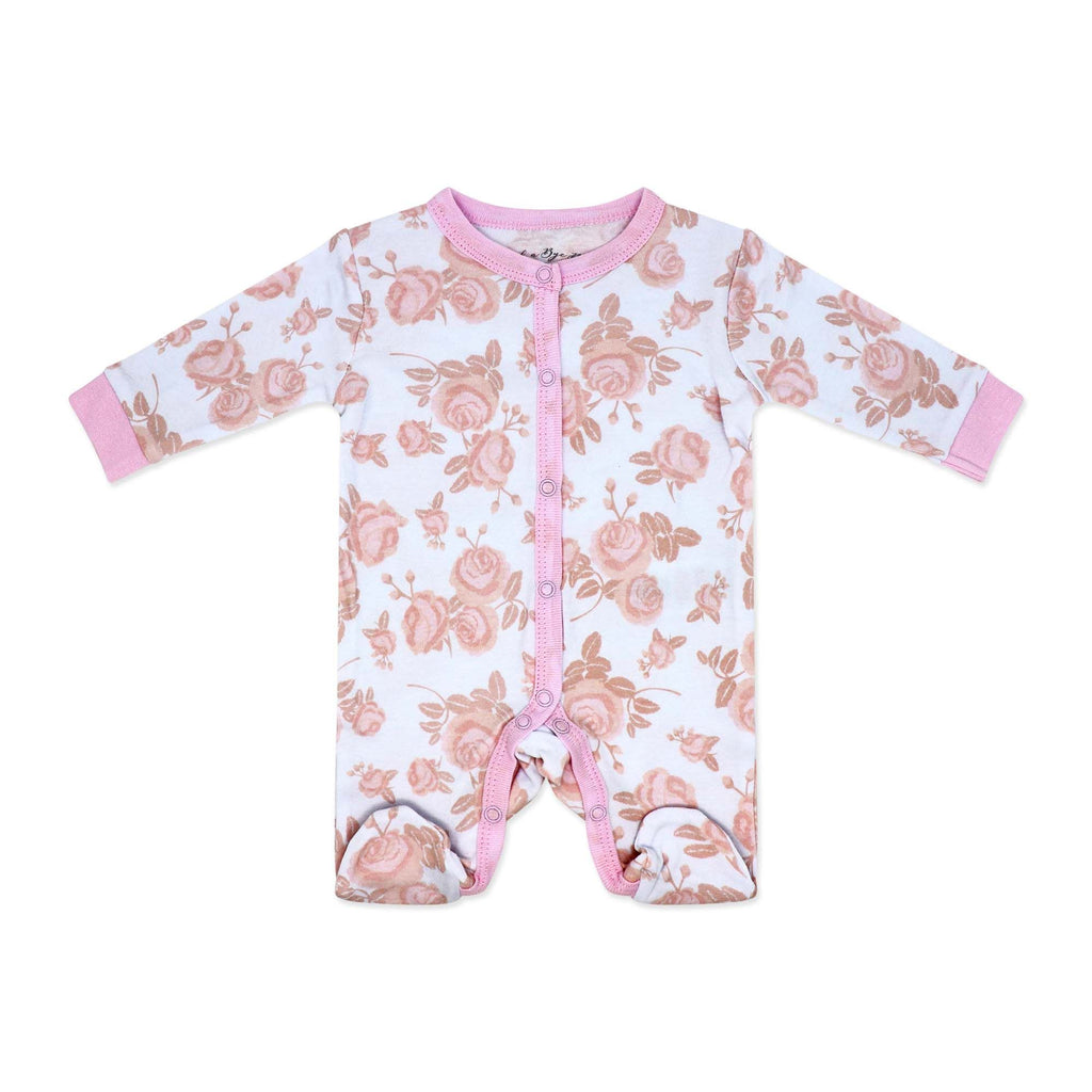 Pink Rose 5 Piece Baby Girl Layette Gift Set – 100% Cotton