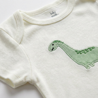 Body bébé dinosaure vert - 100 % coton