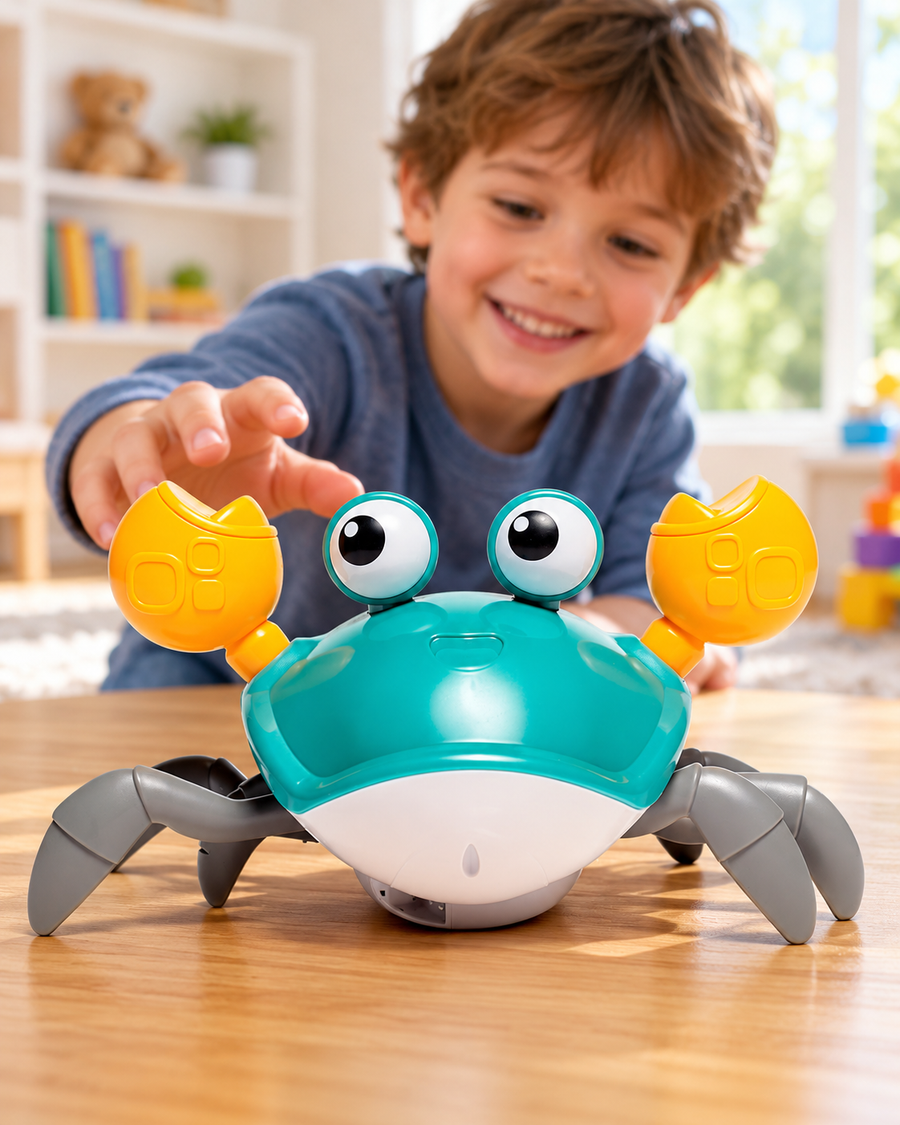 Rechargeable Dancing Crab Toy – 3.7V Lithium Battery, Moving Light-Up Crab for Kids 3+